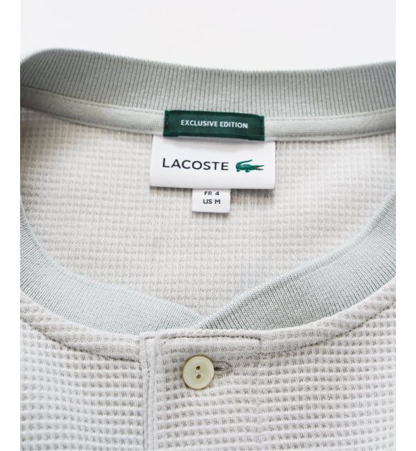 417 EDIFICE「LACOSTE &times; 417 ヘンリーネック ワッフルTシャツ」|Tシャツ・カットソー|