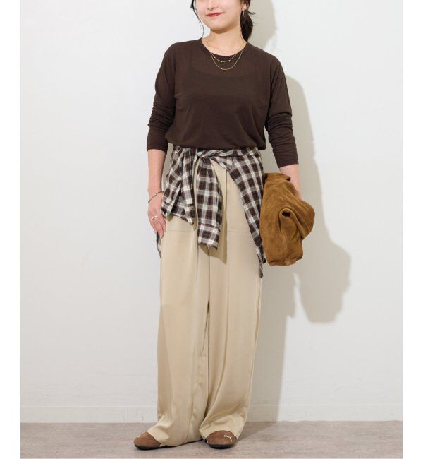 JOURNAL STANDARD relume「《追加3 / 新色》シアークルーネックロングTシャツ」|Tシャツ・カットソー|