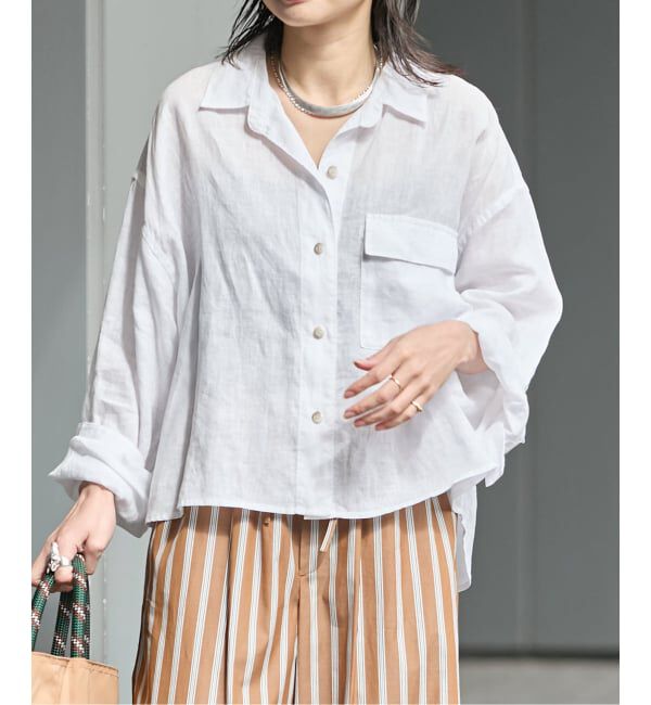 JOURNAL STANDARD「リネンレギュラーロールアップシャツ」|シャツ・ブラウス|