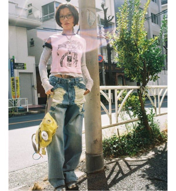 Oriens JOURNAL STANDARD「《追加》ブロークンダメージデニムパンツ」|デニム|