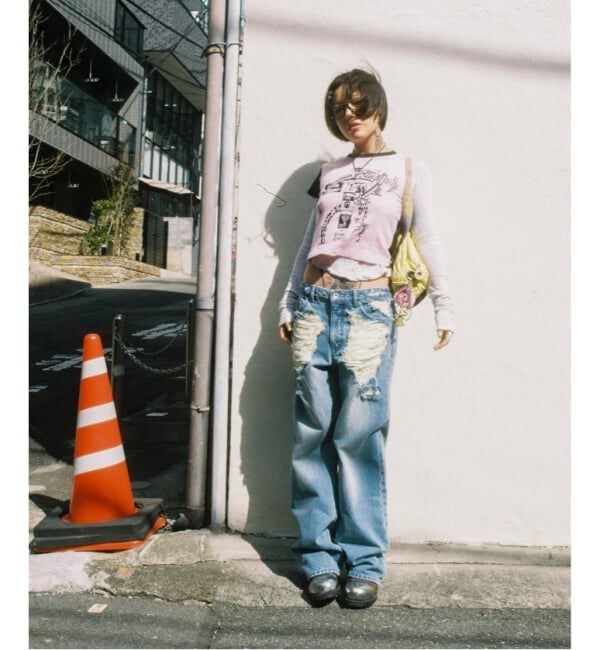 Oriens JOURNAL STANDARD「《追加》ブロークンダメージデニムパンツ」|デニム|
