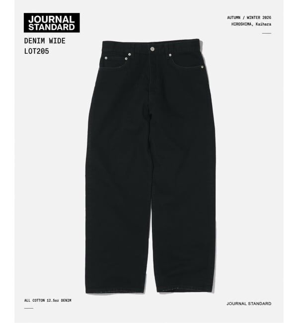 JOURNAL STANDARD「《予約》ワイド デニム LOT205」|デニム|ブラック