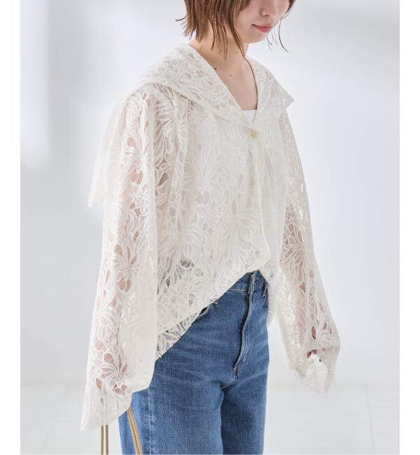 journal standard L'essage「《予約》Uhr/ウーア Lace Sailor Collar Blouse ブラウス」|シャツ・ブラウス|