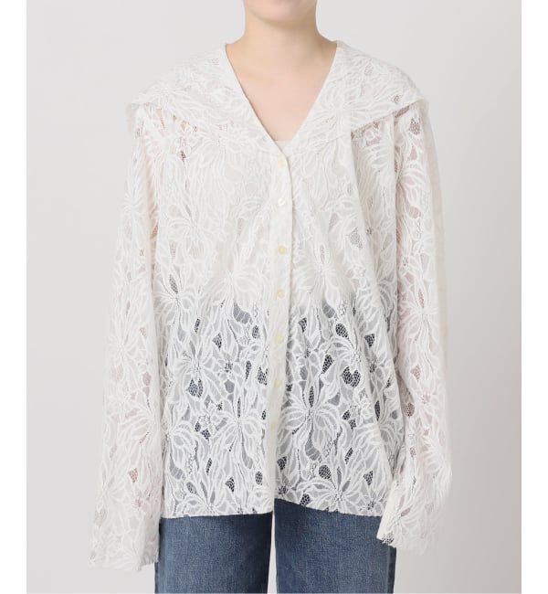 journal standard L'essage「《予約》Uhr/ウーア Lace Sailor Collar Blouse ブラウス」|シャツ・ブラウス|