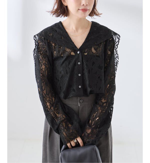 journal standard L'essage「《予約》Uhr/ウーア Lace Sailor Collar Blouse ブラウス」|シャツ・ブラウス|