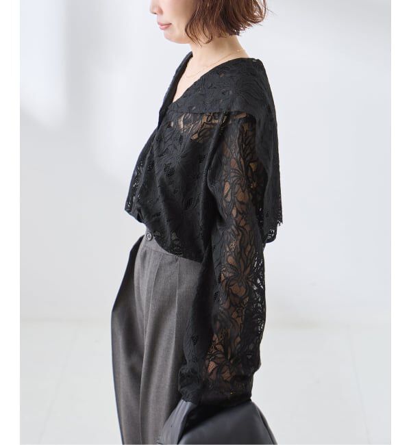 journal standard L'essage「《予約》Uhr/ウーア Lace Sailor Collar Blouse ブラウス」|シャツ・ブラウス|