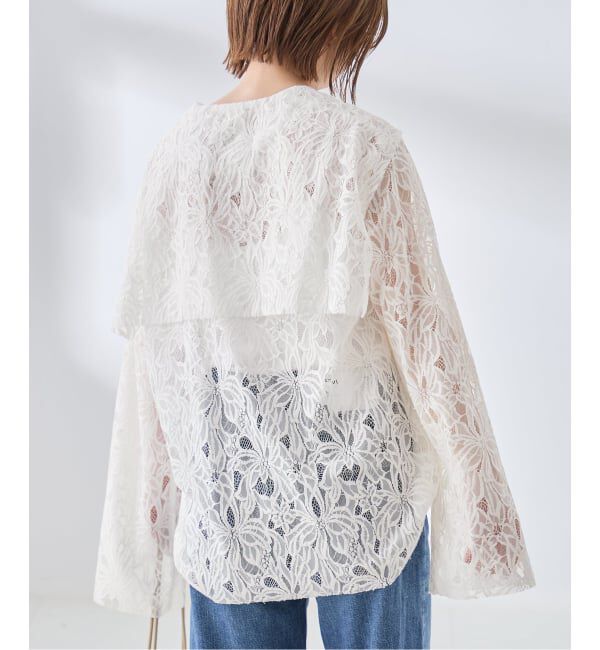 journal standard L'essage「《予約》Uhr/ウーア Lace Sailor Collar Blouse ブラウス」|シャツ・ブラウス|ホワイト