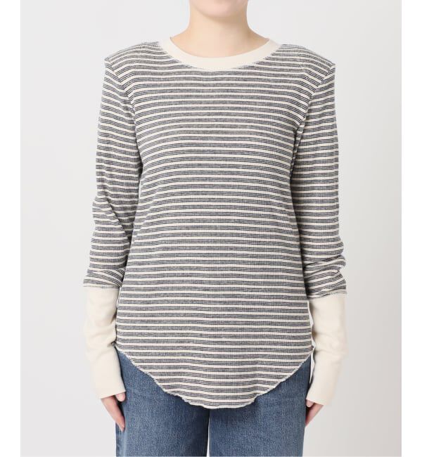 journal standard L'essage「《予約》Uhr/ウーア Rib Power Shoulder Tops トップス」|Tシャツ・カットソー|