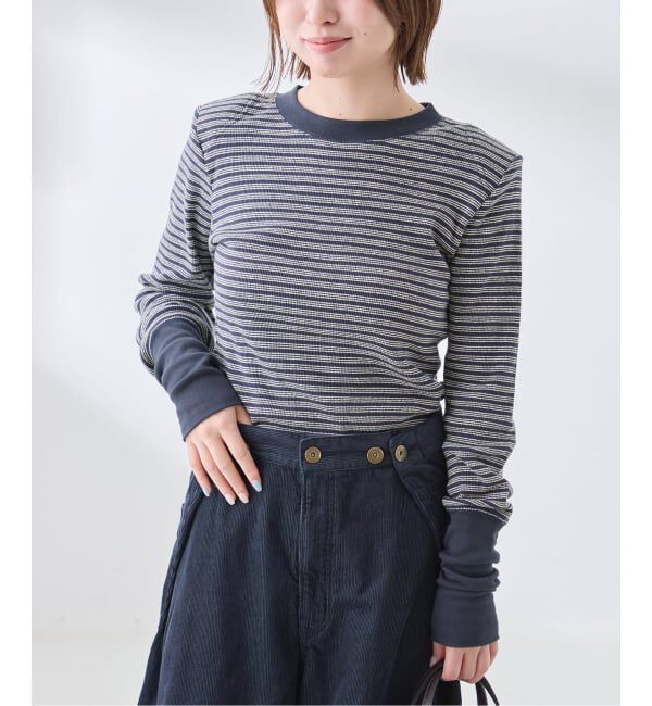journal standard L'essage「《予約》Uhr/ウーア Rib Power Shoulder Tops トップス」|Tシャツ・カットソー|