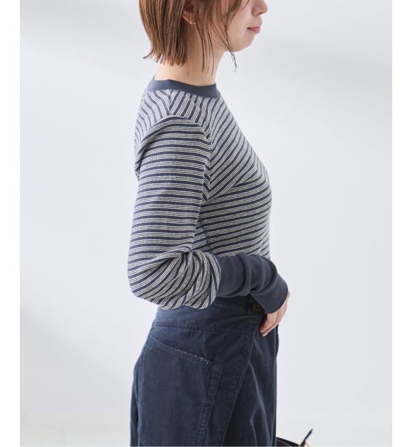 journal standard L'essage「《予約》Uhr/ウーア Rib Power Shoulder Tops トップス」|Tシャツ・カットソー|