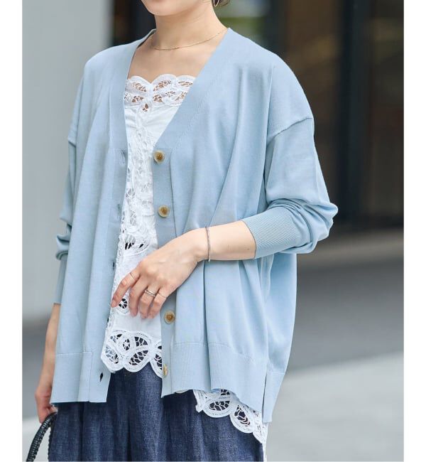 JOURNAL STANDARD「【UVカット/洗える/接触冷感】WASHABLE COOL UV Vカーディガン」|カーディガン|サックスブルー