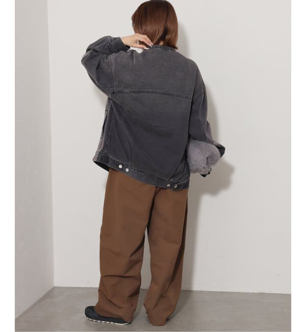 JOURNAL STANDARD relume「《予約》別注【LEVI&rsquo;S】COLLARLESS XL TRUCKER BK：デニムジャケット」|デニムジャケット|