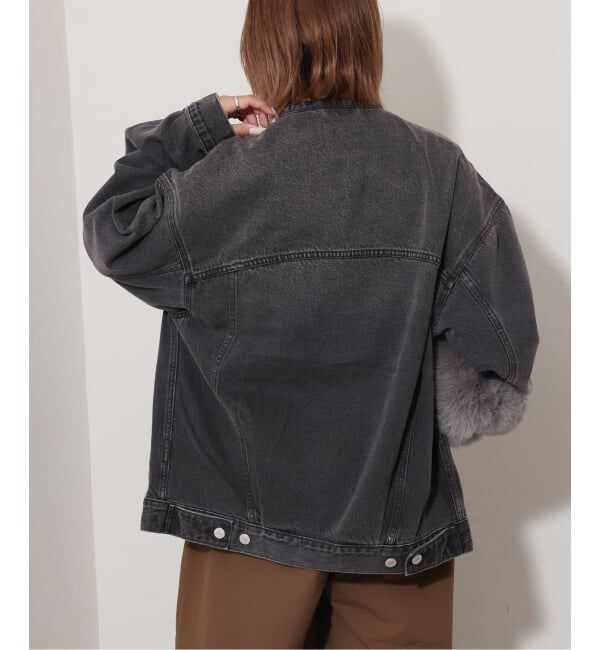 JOURNAL STANDARD relume「《予約》別注【LEVI&rsquo;S】COLLARLESS XL TRUCKER BK：デニムジャケット」|デニムジャケット|