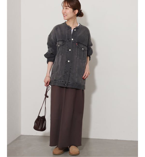 JOURNAL STANDARD relume「《予約》別注【LEVI&rsquo;S】COLLARLESS XL TRUCKER BK：デニムジャケット」|デニムジャケット|