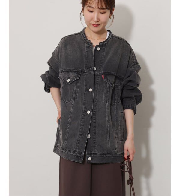JOURNAL STANDARD relume「《予約》別注【LEVI&rsquo;S】COLLARLESS XL TRUCKER BK：デニムジャケット」|デニムジャケット|