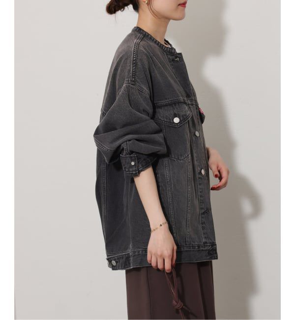 JOURNAL STANDARD relume「《予約》別注【LEVI&rsquo;S】COLLARLESS XL TRUCKER BK：デニムジャケット」|デニムジャケット|