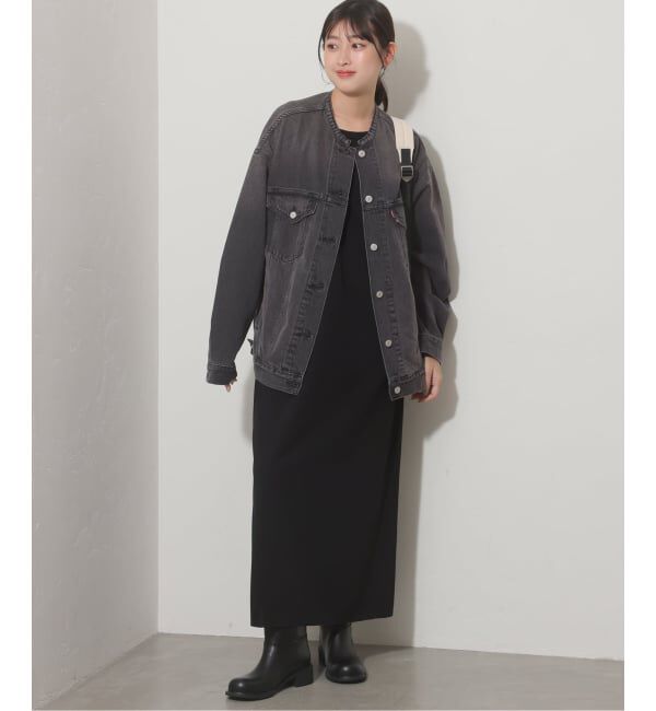 JOURNAL STANDARD relume「《予約》別注【LEVI&rsquo;S】COLLARLESS XL TRUCKER BK：デニムジャケット」|デニムジャケット|