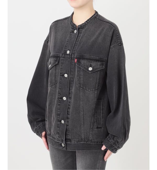JOURNAL STANDARD relume「《予約》別注【LEVI&rsquo;S】COLLARLESS XL TRUCKER BK：デニムジャケット」|デニムジャケット|