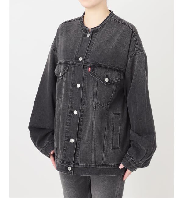 JOURNAL STANDARD relume「《予約》別注【LEVI&rsquo;S】COLLARLESS XL TRUCKER BK：デニムジャケット」|デニムジャケット|