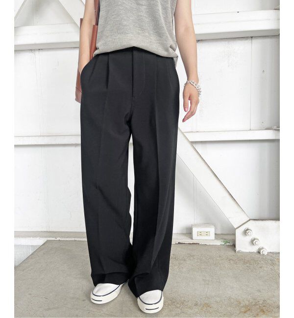 Spick and Span「ダブルクロスツータックパンツ」|スラックス|