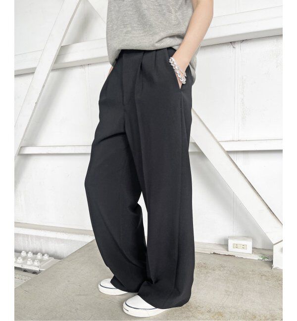 Spick and Span「ダブルクロスツータックパンツ」|スラックス|