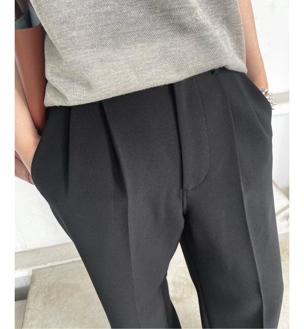 Spick and Span「ダブルクロスツータックパンツ」|スラックス|