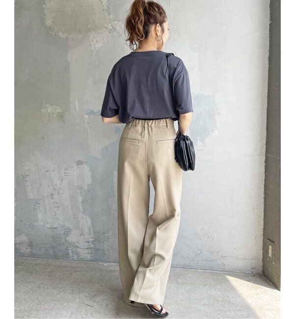 Spick and Span「ダブルクロスツータックパンツ」|スラックス|