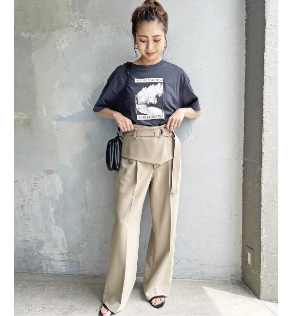 Spick and Span「ダブルクロスツータックパンツ」|スラックス|
