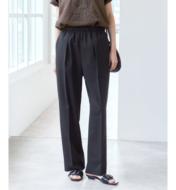 U by SPICK&SPAN「リネンライクウォッシャブルパンツ」|スラックス|