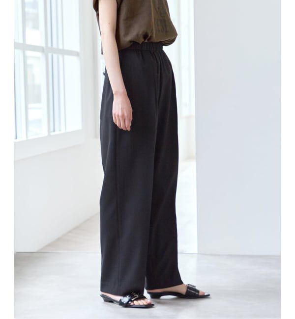 U by SPICK&SPAN「リネンライクウォッシャブルパンツ」|スラックス|
