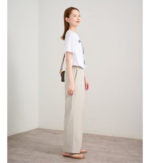 U by SPICK&SPAN「リネンライクウォッシャブルパンツ」|スラックス|