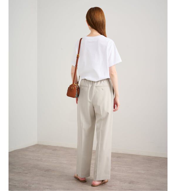 U by SPICK&SPAN「リネンライクウォッシャブルパンツ」|スラックス|