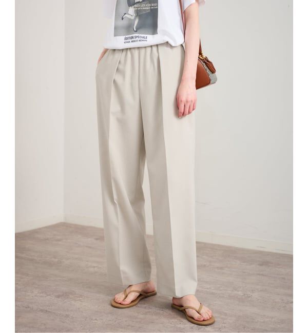 U by SPICK&SPAN「リネンライクウォッシャブルパンツ」|スラックス|