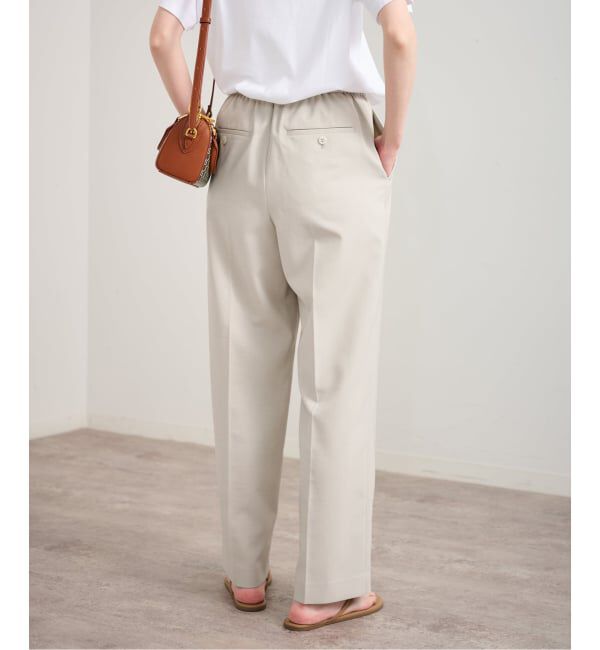 U by SPICK&SPAN「リネンライクウォッシャブルパンツ」|スラックス|