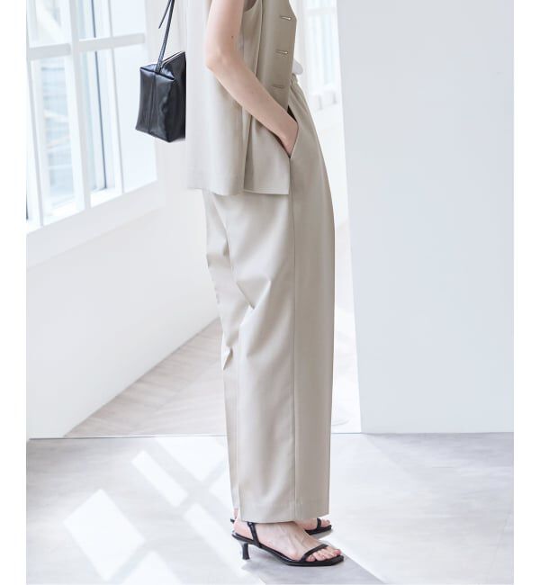U by SPICK&SPAN「リネンライクウォッシャブルパンツ」|スラックス|