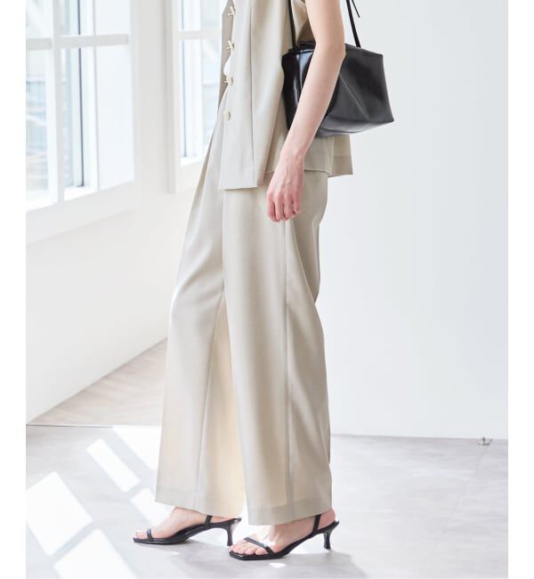 U by SPICK&SPAN「リネンライクウォッシャブルパンツ」|スラックス|
