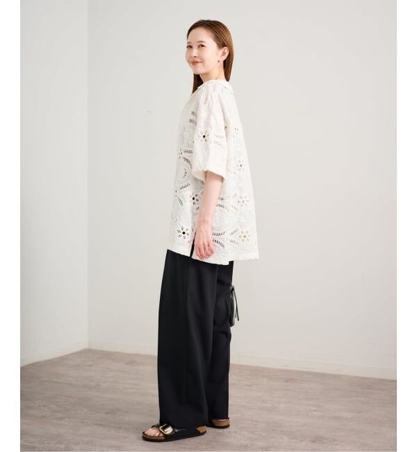 U by SPICK&SPAN「リネンライクウォッシャブルパンツ」|スラックス|