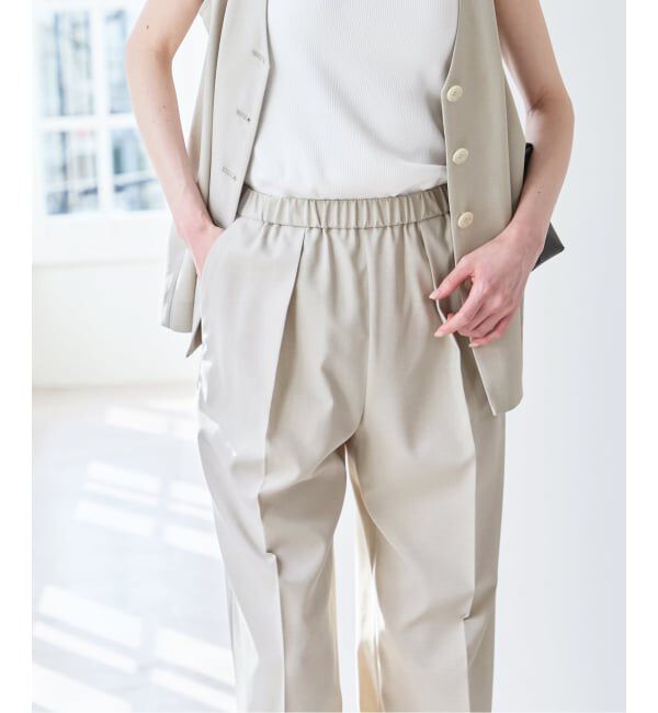 U by SPICK&SPAN「リネンライクウォッシャブルパンツ」|スラックス|