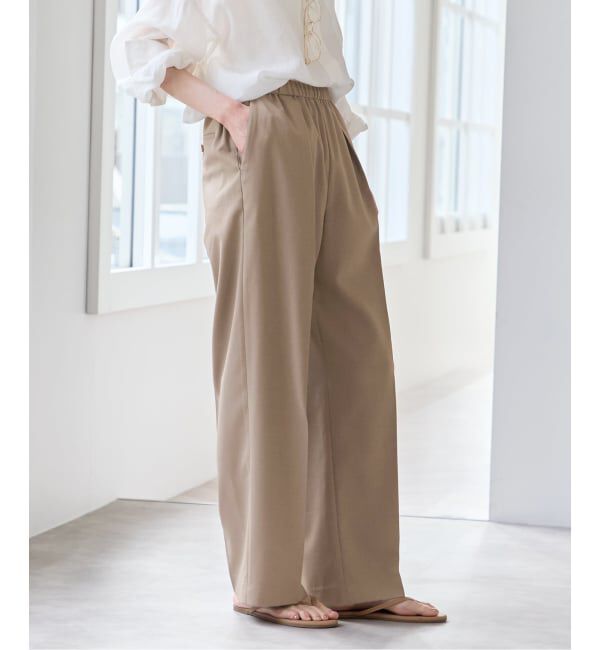 U by SPICK&SPAN「リネンライクウォッシャブルパンツ」|スラックス|