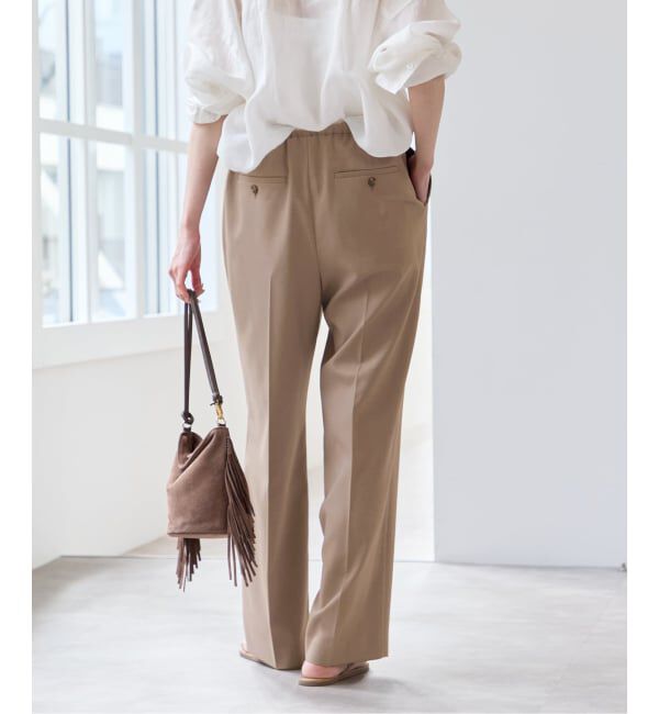 U by SPICK&SPAN「リネンライクウォッシャブルパンツ」|スラックス|