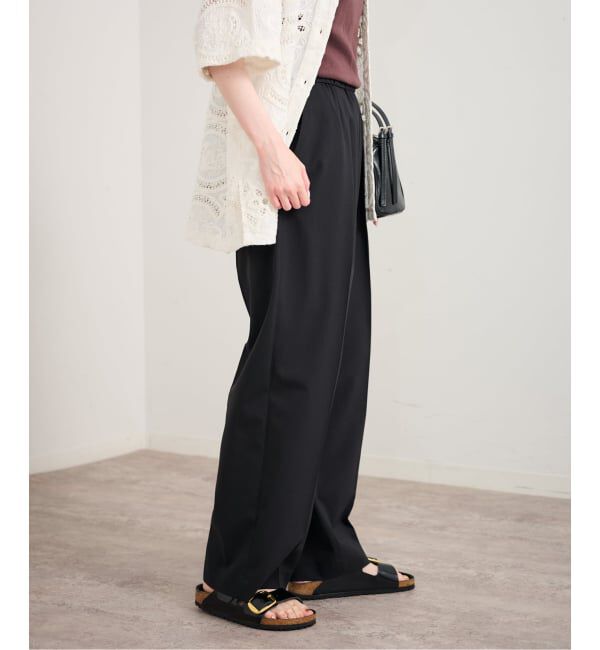 U by SPICK&SPAN「リネンライクウォッシャブルパンツ」|スラックス|