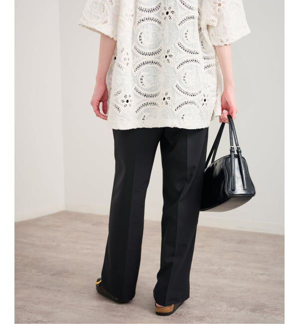 U by SPICK&SPAN「リネンライクウォッシャブルパンツ」|スラックス|