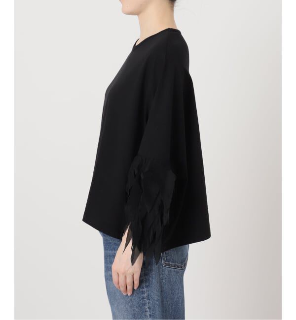 Spick and Span「AAYUSHI / アユーシ フェザーフリルカットソー」|Tシャツ・カットソー|