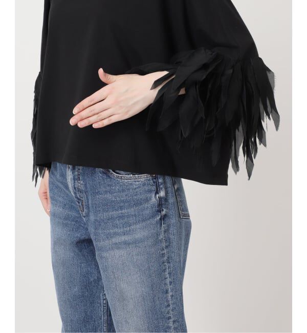 Spick and Span「AAYUSHI / アユーシ フェザーフリルカットソー」|Tシャツ・カットソー|