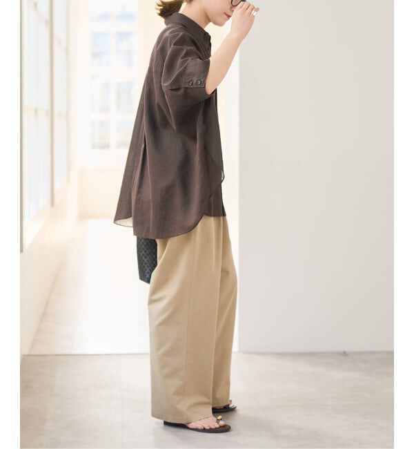 Spick and Span「ラミーブレンドドルマンスリーブシャツ」|シャツ・ブラウス|
