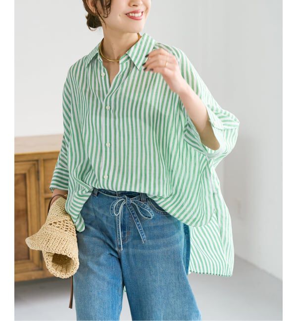 Spick and Span「ラミーブレンドドルマンスリーブシャツ」|シャツ・ブラウス|