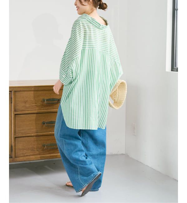 Spick and Span「ラミーブレンドドルマンスリーブシャツ」|シャツ・ブラウス|