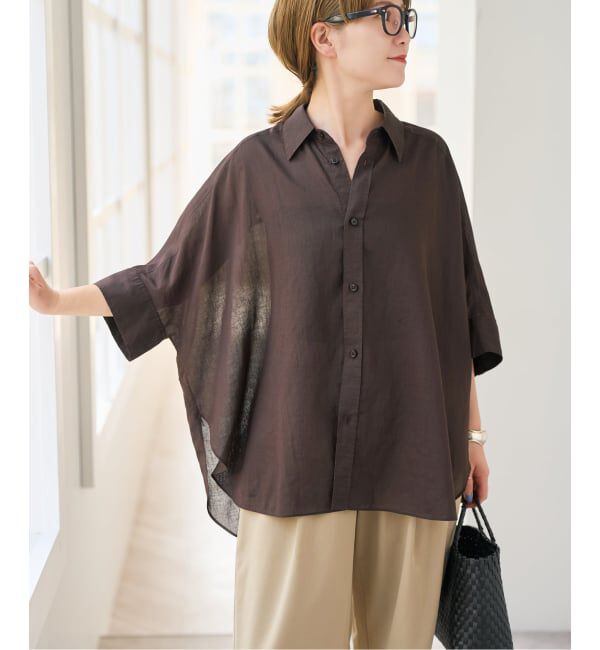 Spick and Span「ラミーブレンドドルマンスリーブシャツ」|シャツ・ブラウス|