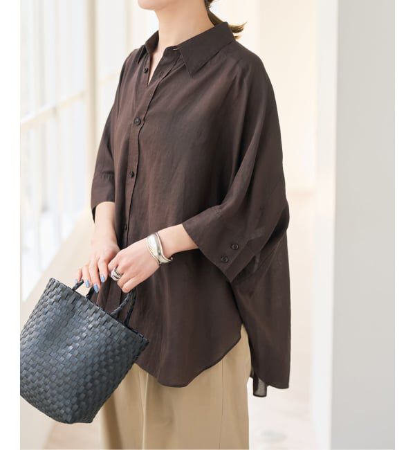 Spick and Span「ラミーブレンドドルマンスリーブシャツ」|シャツ・ブラウス|