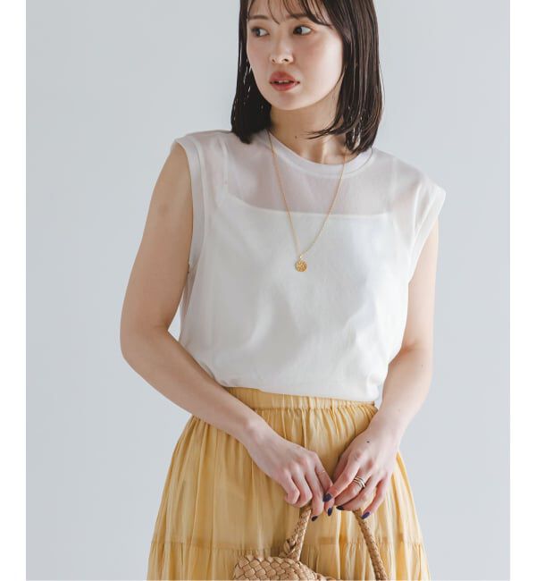 NOBLE「《追加》シアースキニーノースリーブトップス」|Tシャツ・カットソー|